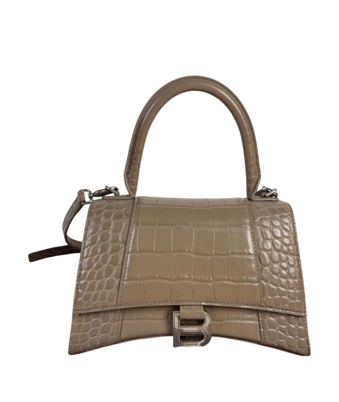 BALENCIAGA Коричневая кожаная сумка через плечо, фото 1