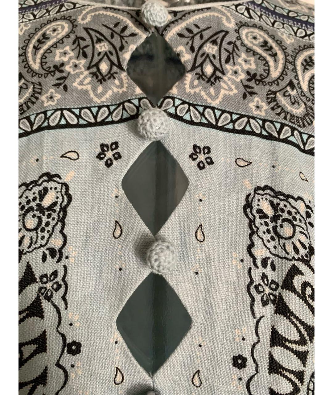 ZIMMERMANN Голубое льняное повседневное платье, фото 5