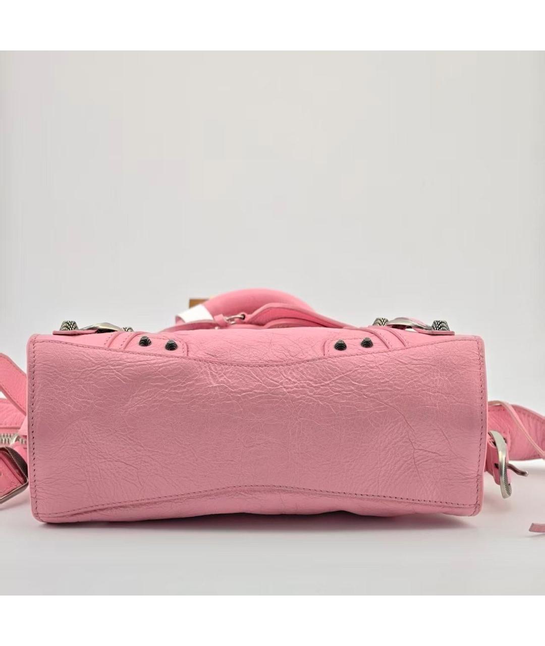 BALENCIAGA Розовая кожаная сумка через плечо, фото 4