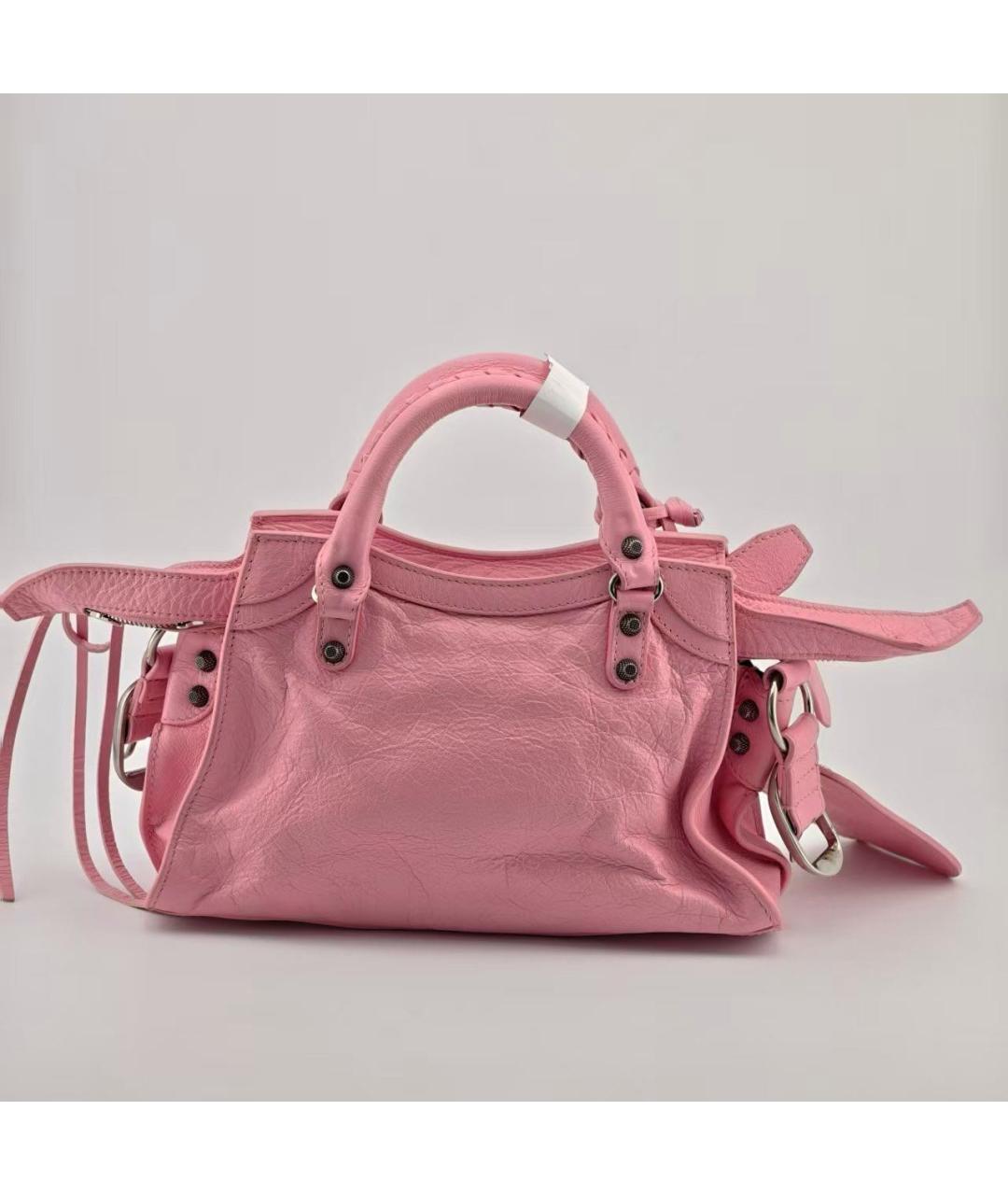 BALENCIAGA Розовая кожаная сумка через плечо, фото 5