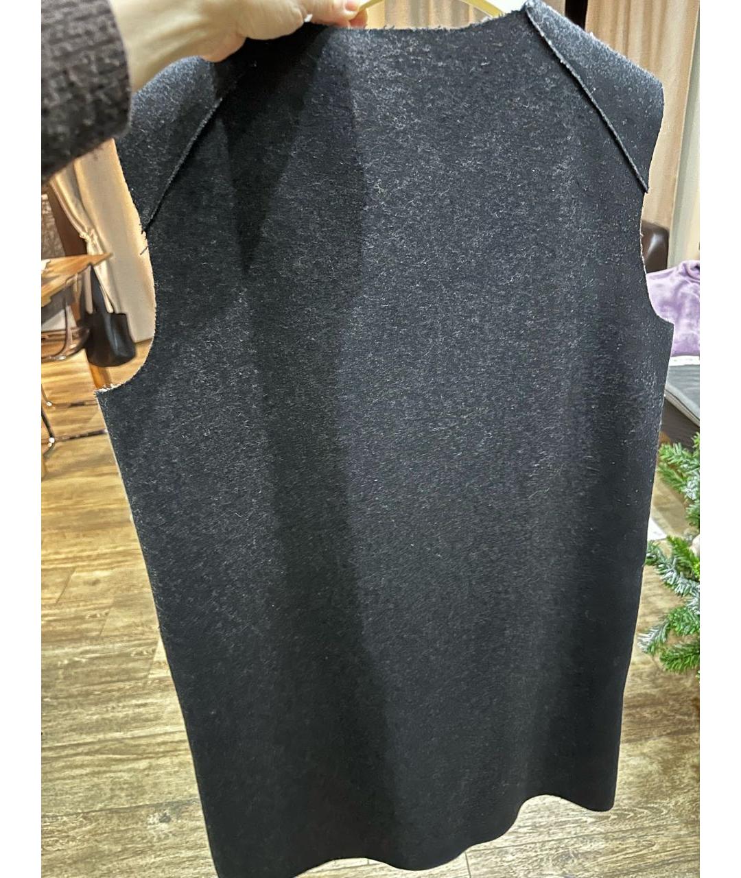 MARNI Черный кожаный жилет, фото 2