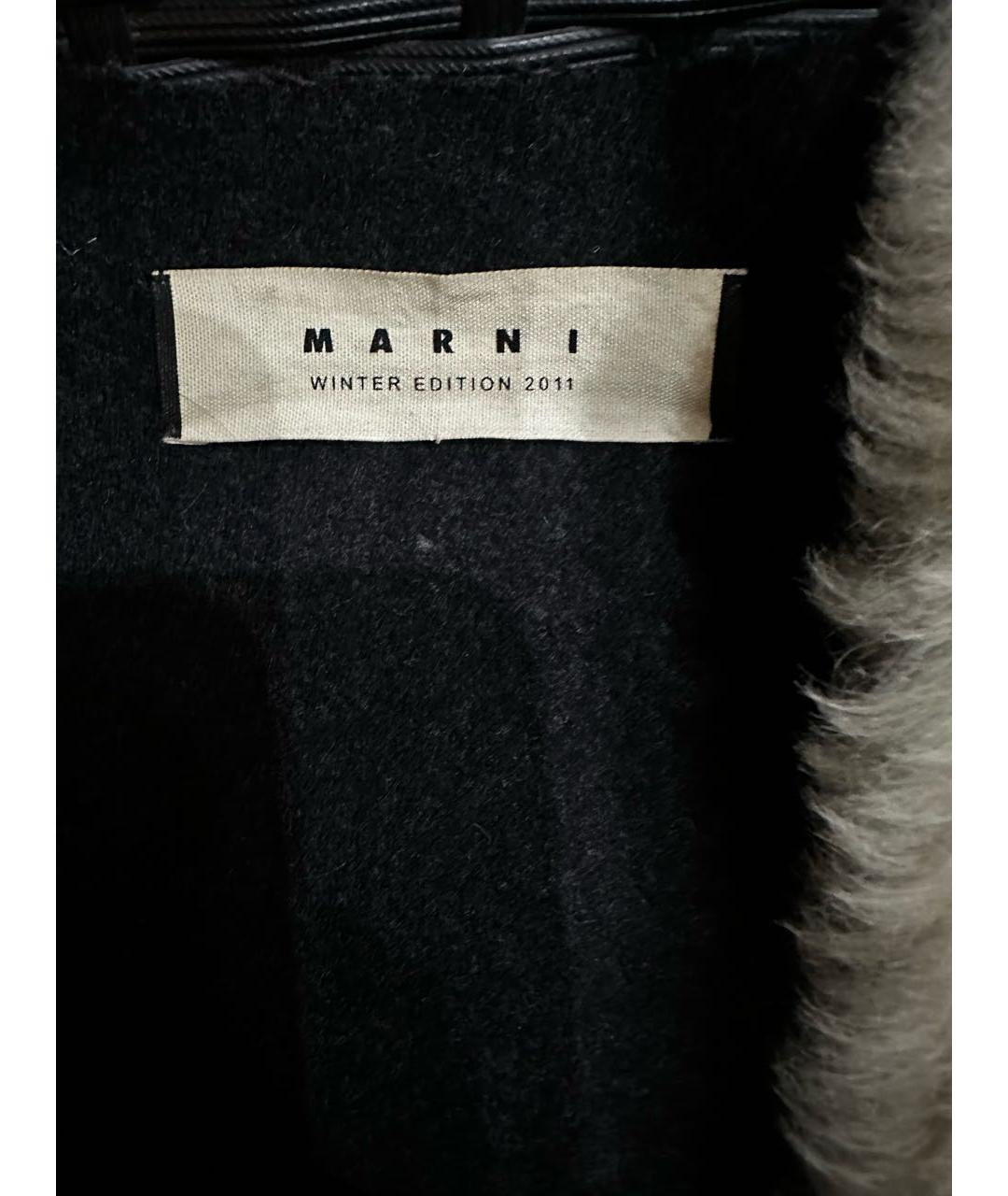 MARNI Черный кожаный жилет, фото 3