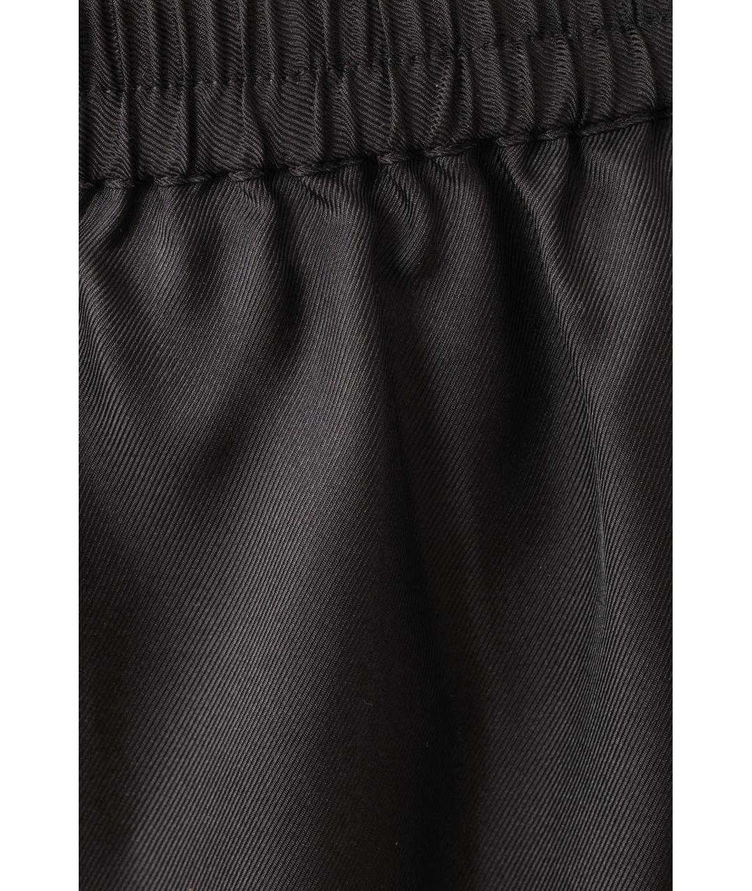 LOULOU STUDIO Черные шелковые прямые брюки, фото 4