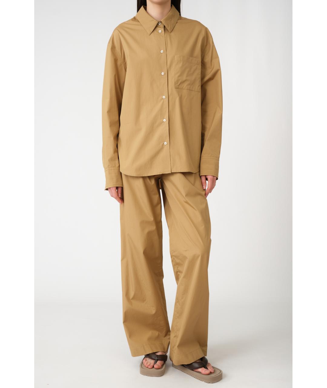 LOULOU STUDIO Коричневая хлопковая рубашка, фото 2