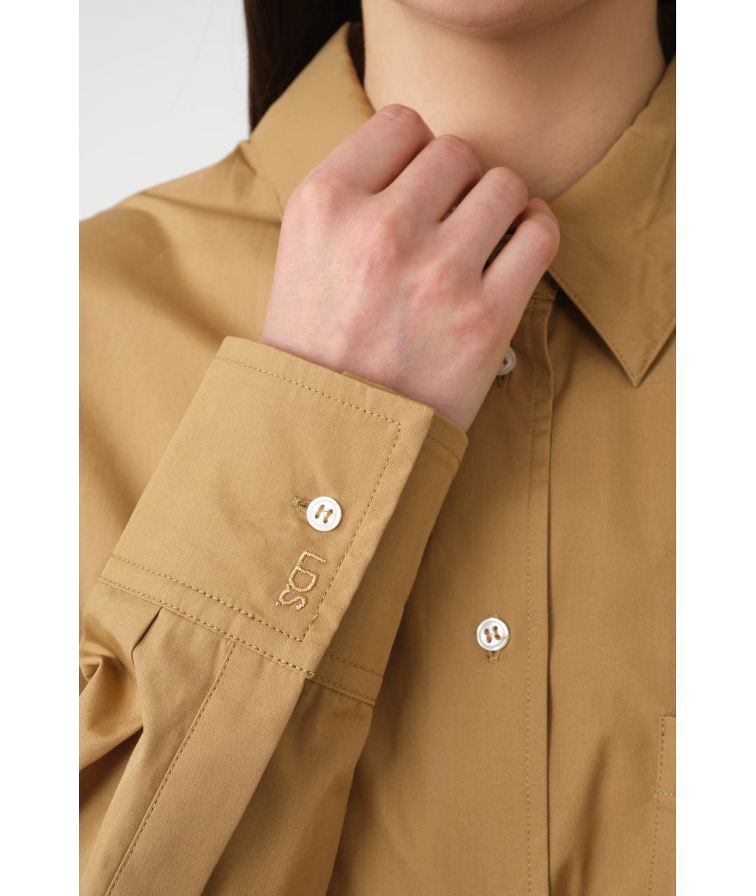 LOULOU STUDIO Коричневая хлопковая рубашка, фото 8