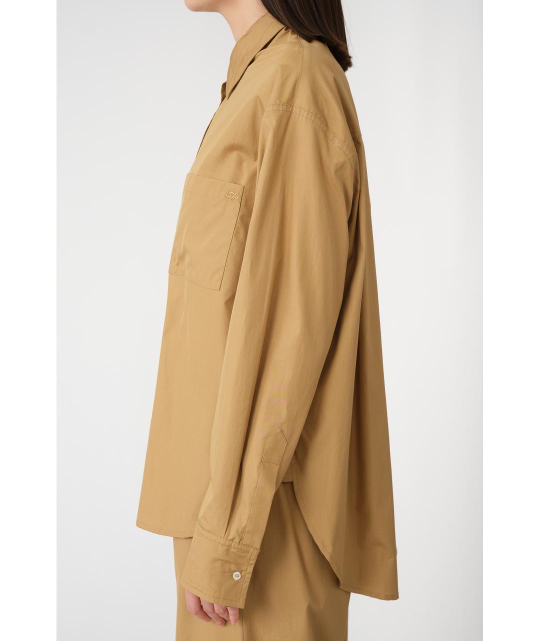 LOULOU STUDIO Коричневая хлопковая рубашка, фото 4