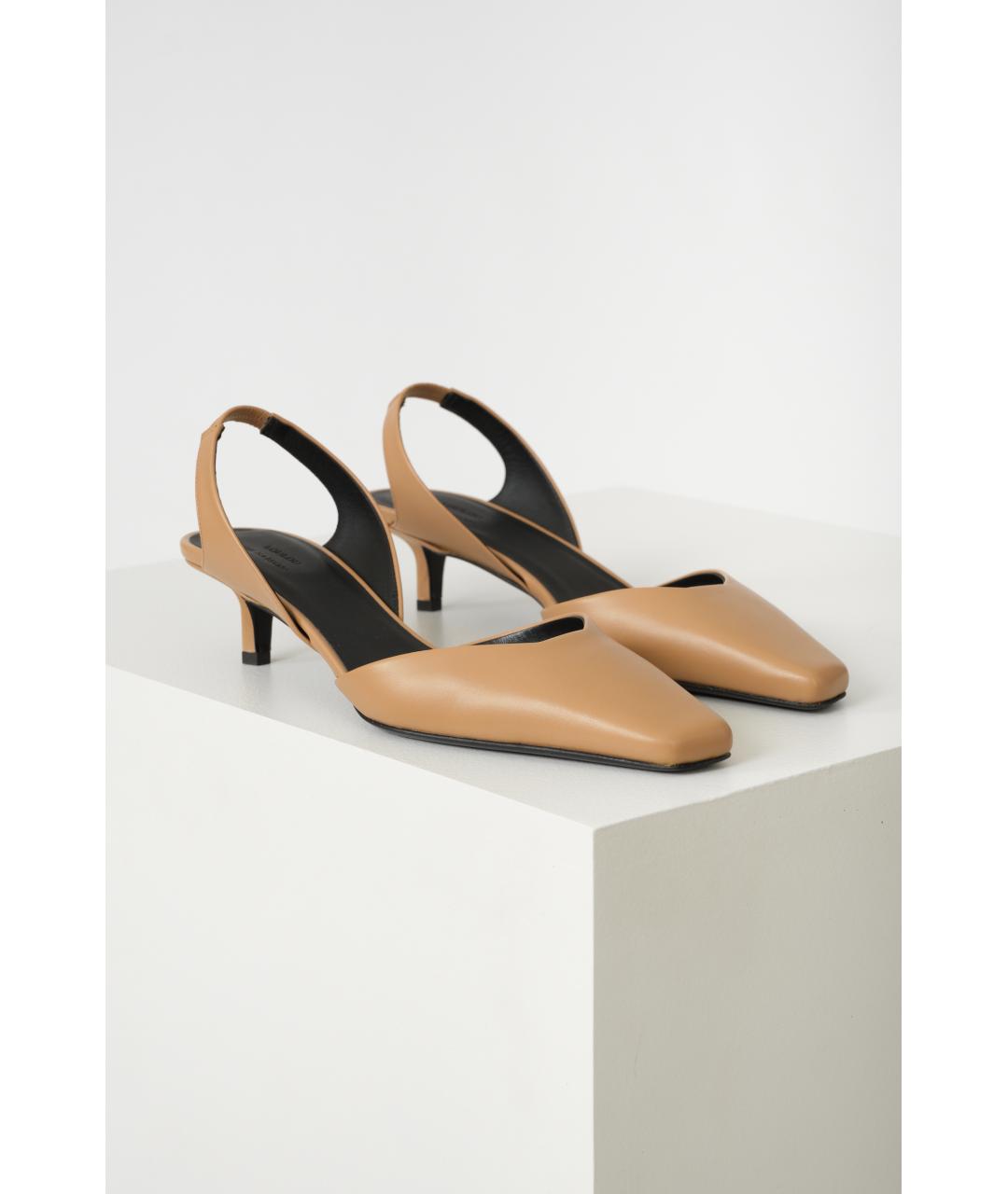 LOULOU STUDIO Бежевые кожаные туфли, фото 2