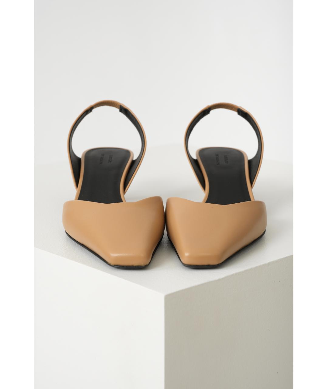 LOULOU STUDIO Бежевые кожаные туфли, фото 4