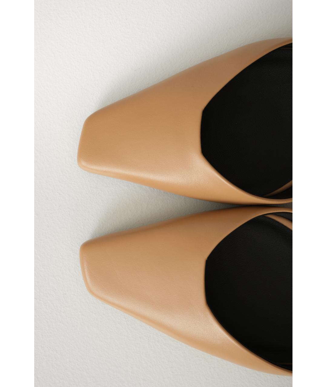 LOULOU STUDIO Бежевые кожаные туфли, фото 5