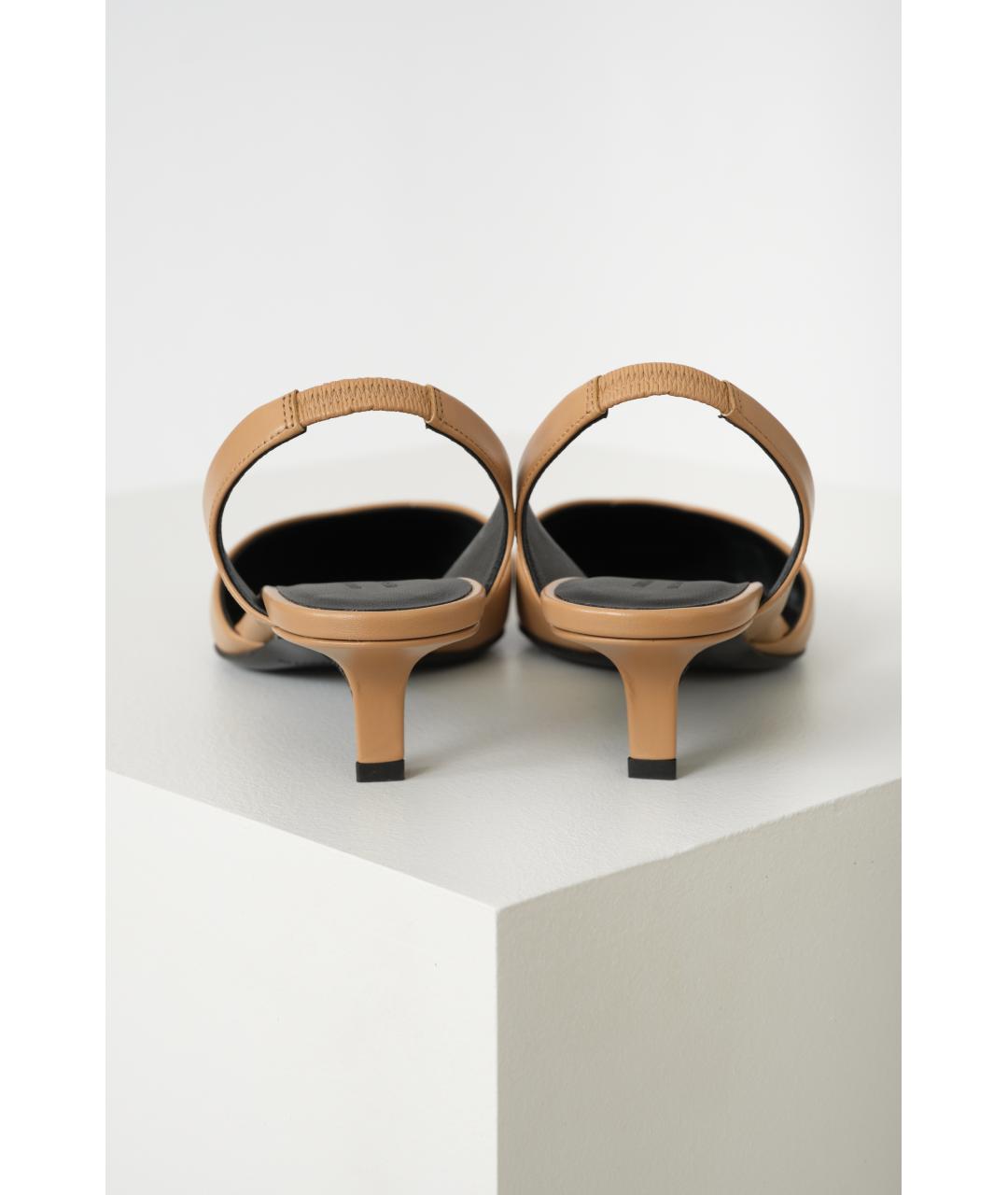 LOULOU STUDIO Бежевые кожаные туфли, фото 3