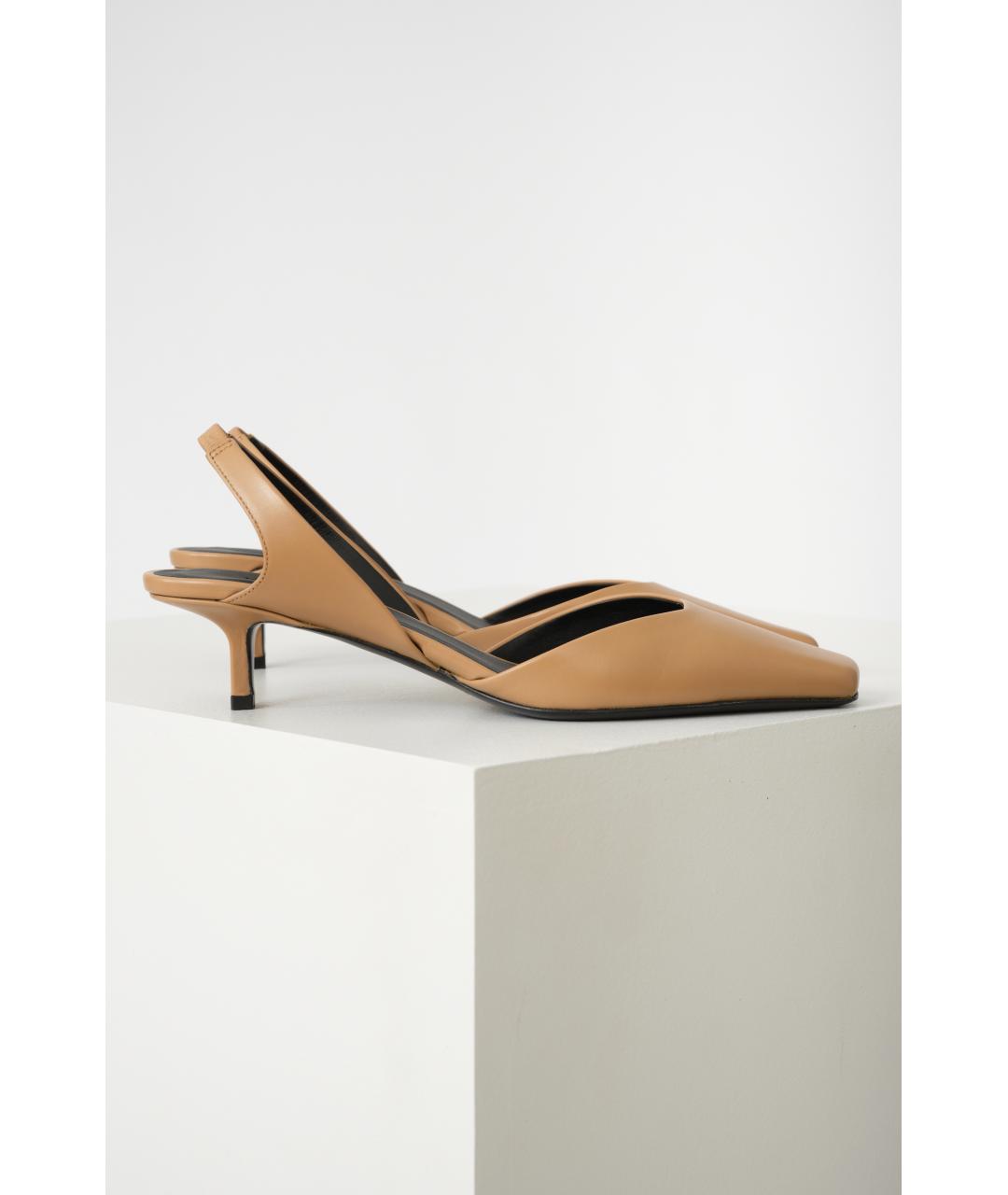 LOULOU STUDIO Бежевые кожаные туфли, фото 6