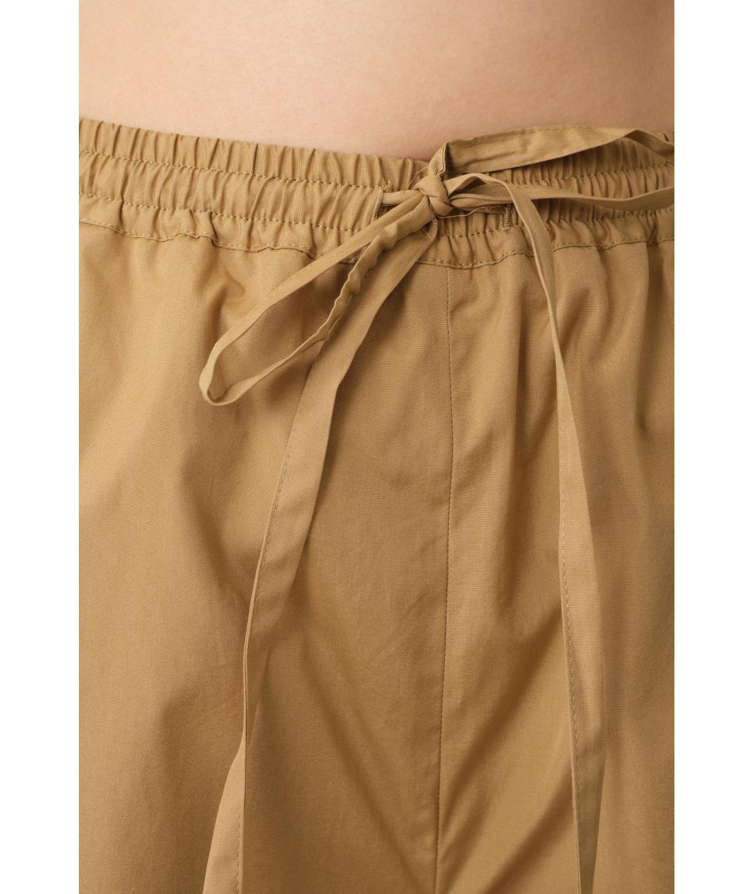 LOULOU STUDIO Коричневые хлопковые прямые брюки, фото 5