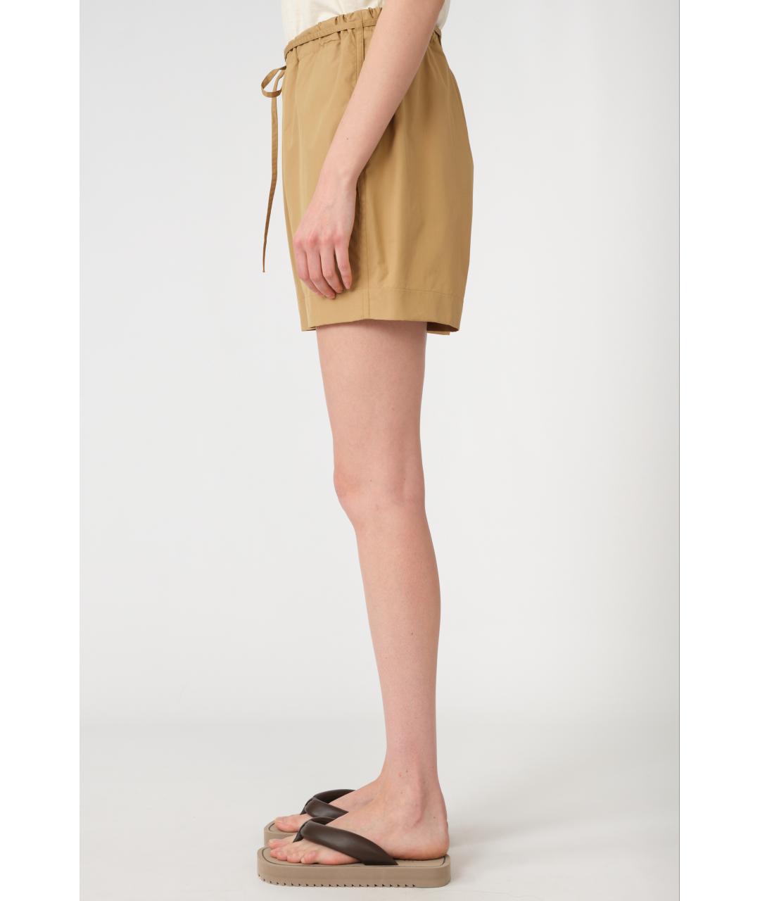 LOULOU STUDIO Бежевые хлопковые шорты, фото 4