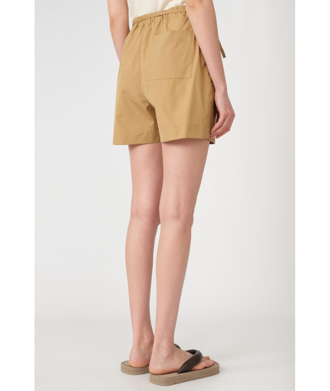 LOULOU STUDIO Бежевые хлопковые шорты, фото 5