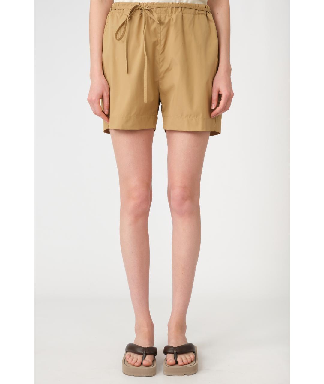 LOULOU STUDIO Бежевые хлопковые шорты, фото 3