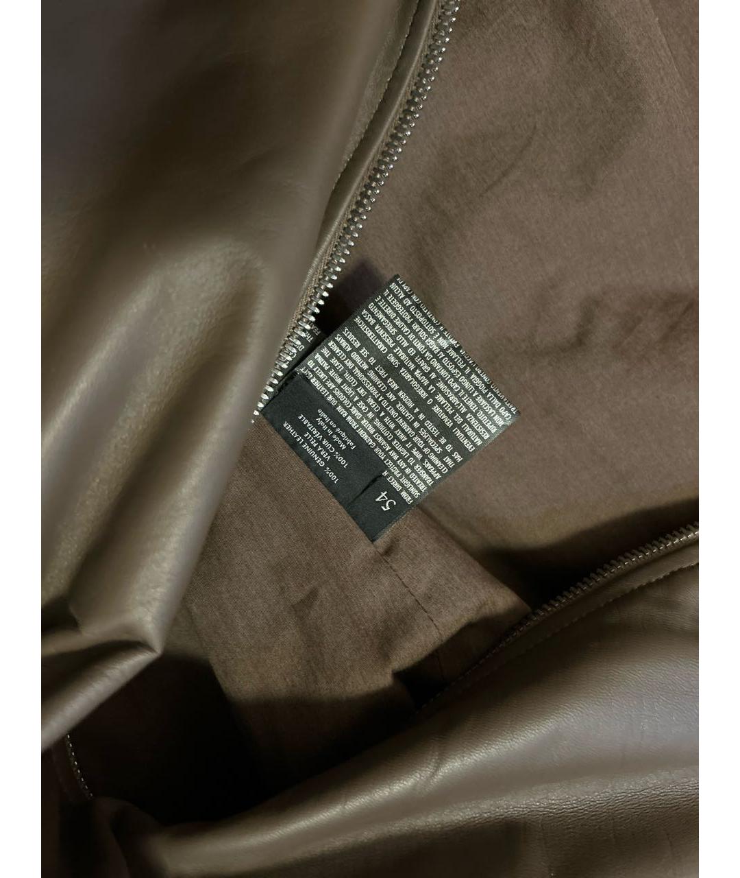 GUCCI Хаки кожаная куртка, фото 5