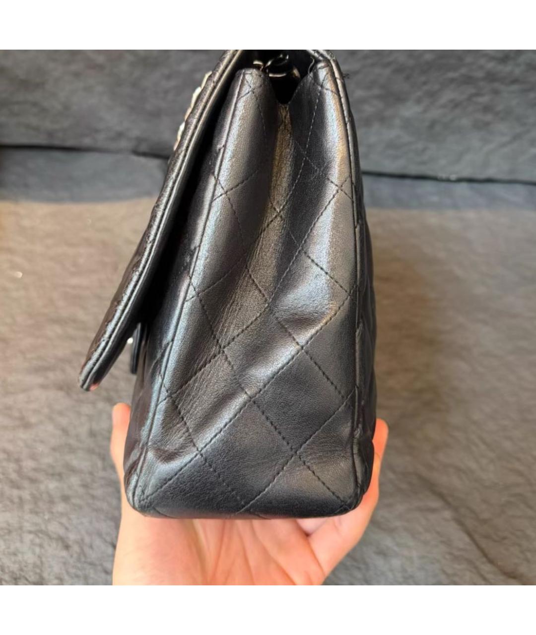 CHANEL Черная кожаная сумка через плечо, фото 6