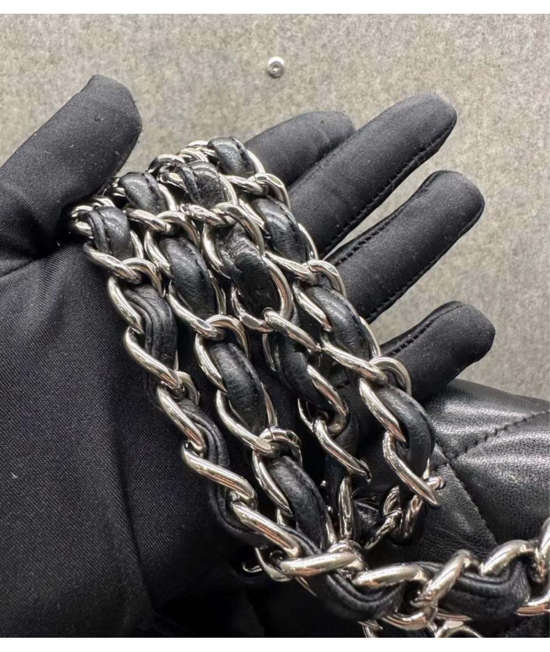 CHANEL Черная кожаная сумка через плечо, фото 5