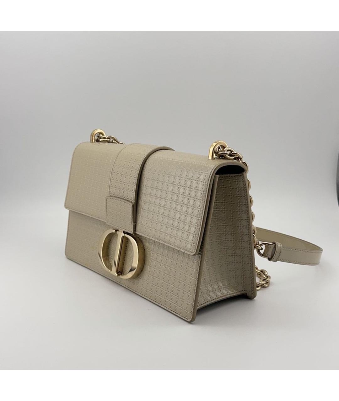 CHRISTIAN DIOR Бежевая кожаная сумка через плечо, фото 7