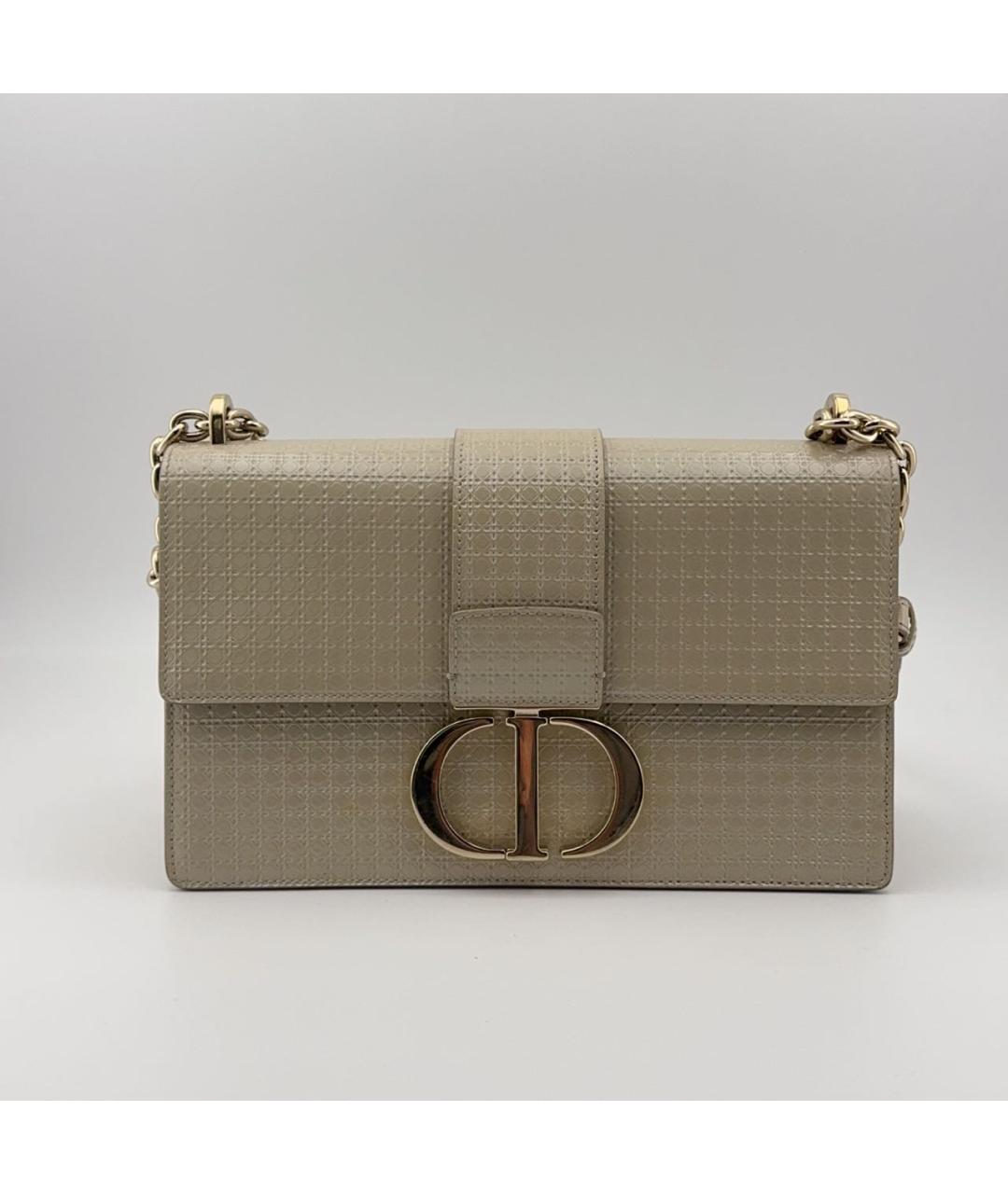 CHRISTIAN DIOR Бежевая кожаная сумка через плечо, фото 9