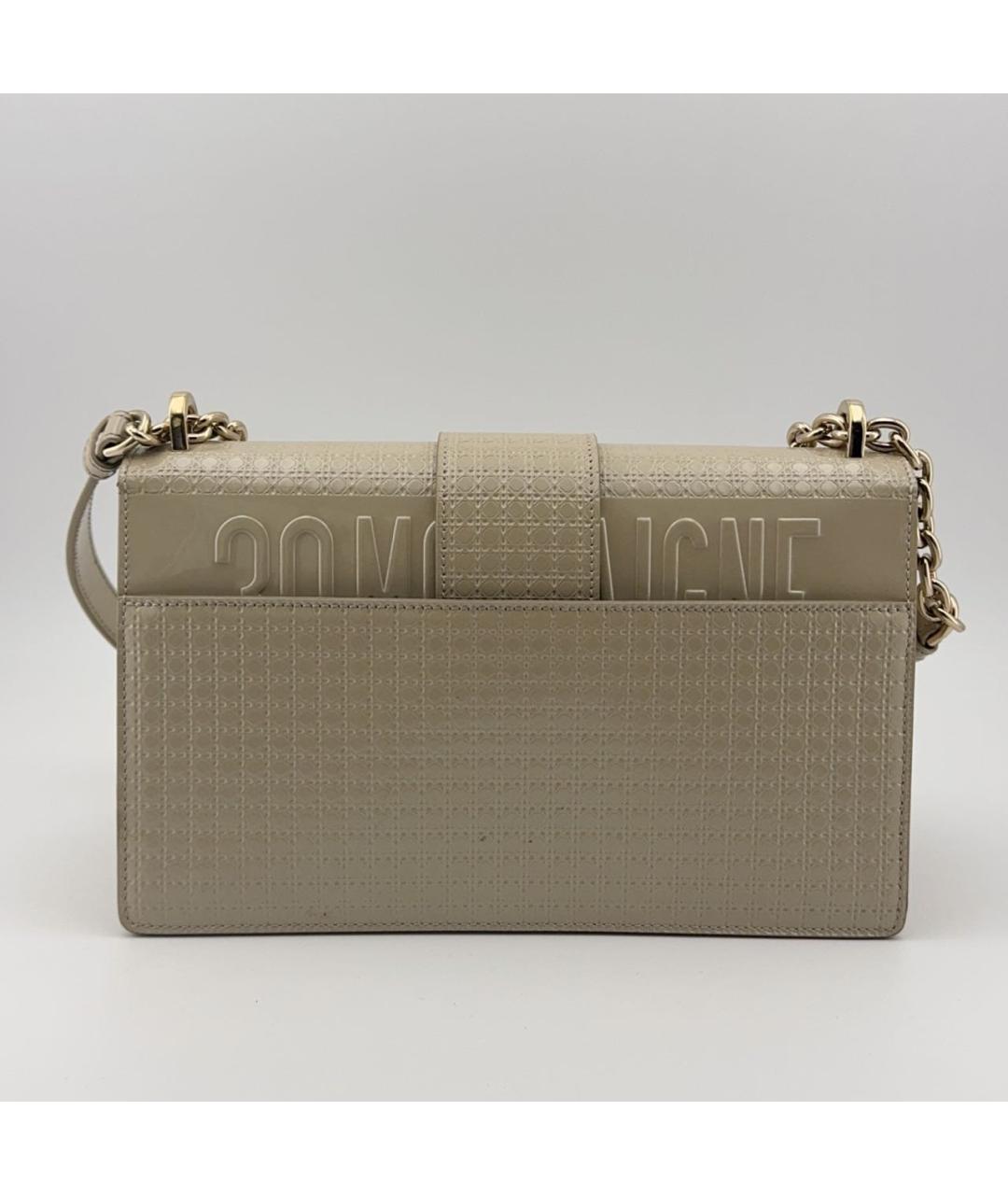 CHRISTIAN DIOR Бежевая кожаная сумка через плечо, фото 5