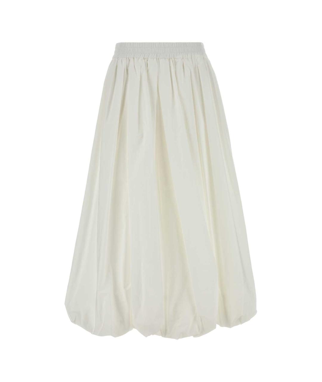 WEEKEND MAX MARA Белая хлопковая юбка миди, фото 1