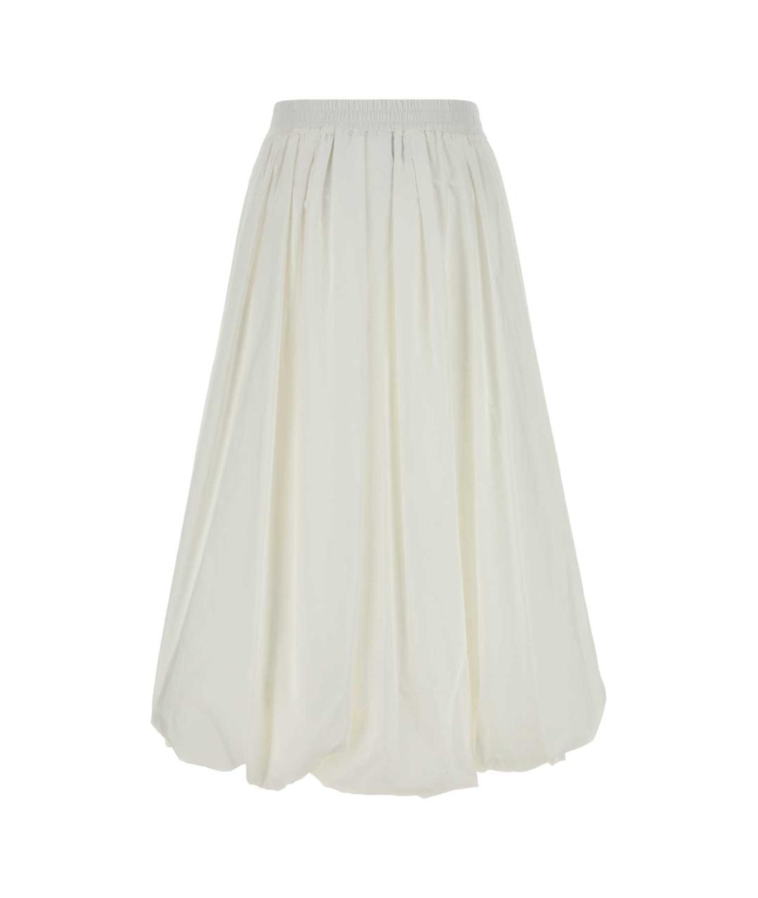 WEEKEND MAX MARA Белая хлопковая юбка миди, фото 2