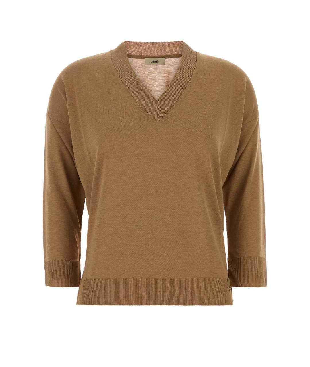 HERNO Бежевый джемпер / свитер, фото 1