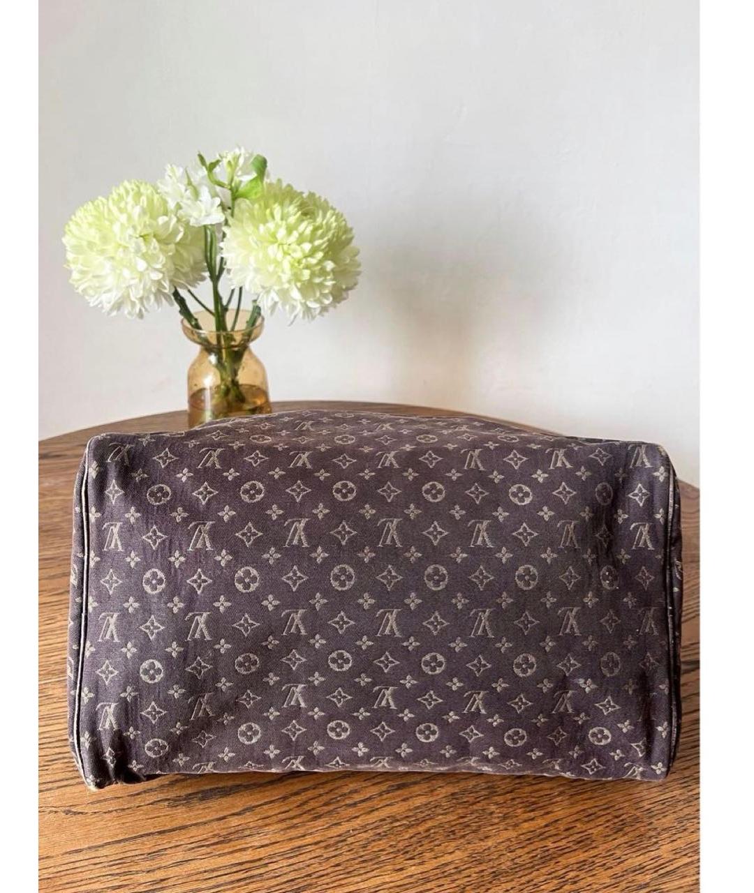 LOUIS VUITTON Коричневая тканевая сумка с короткими ручками, фото 6