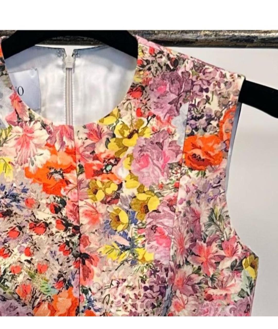 VALENTINO Мульти шерстяное повседневное платье, фото 4