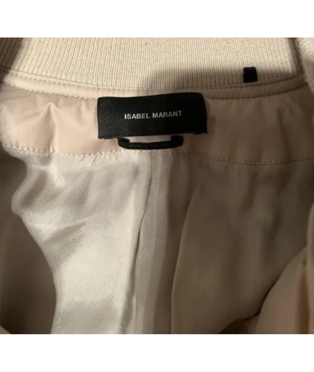ISABEL MARANT Бежевая хлопковая куртка, фото 7