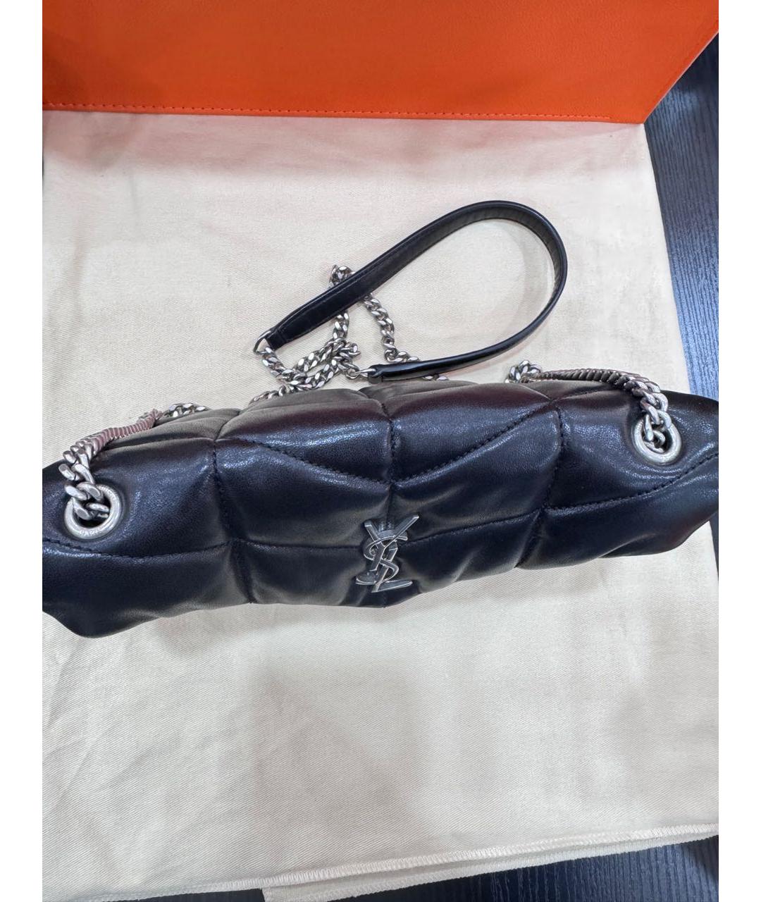 SAINT LAURENT Черная кожаная сумка через плечо, фото 4