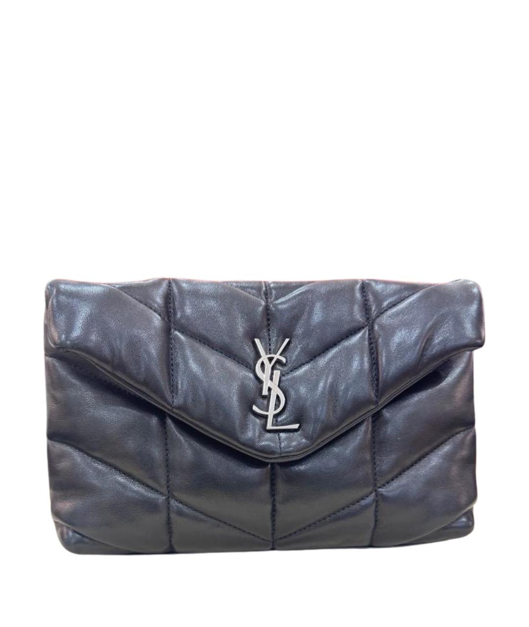 SAINT LAURENT Черная кожаная сумка через плечо, фото 1