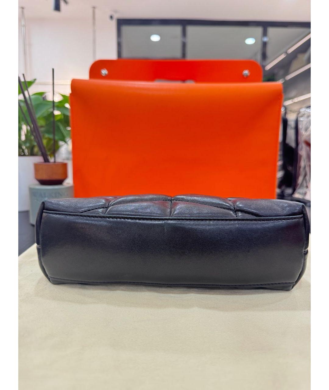 SAINT LAURENT Черная кожаная сумка через плечо, фото 5