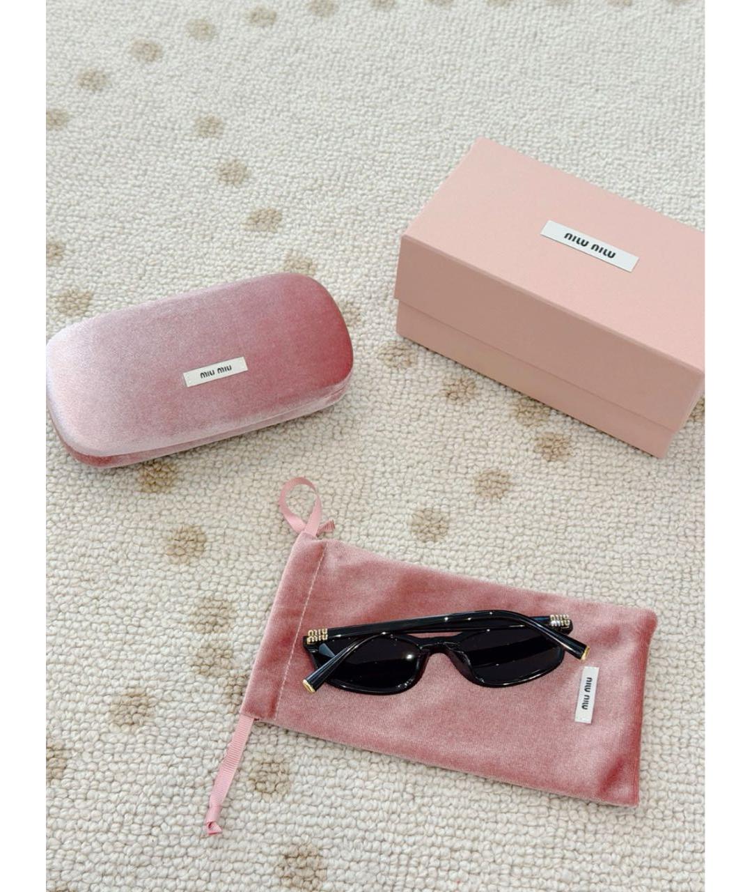 MIU MIU Черные пластиковые солнцезащитные очки, фото 6