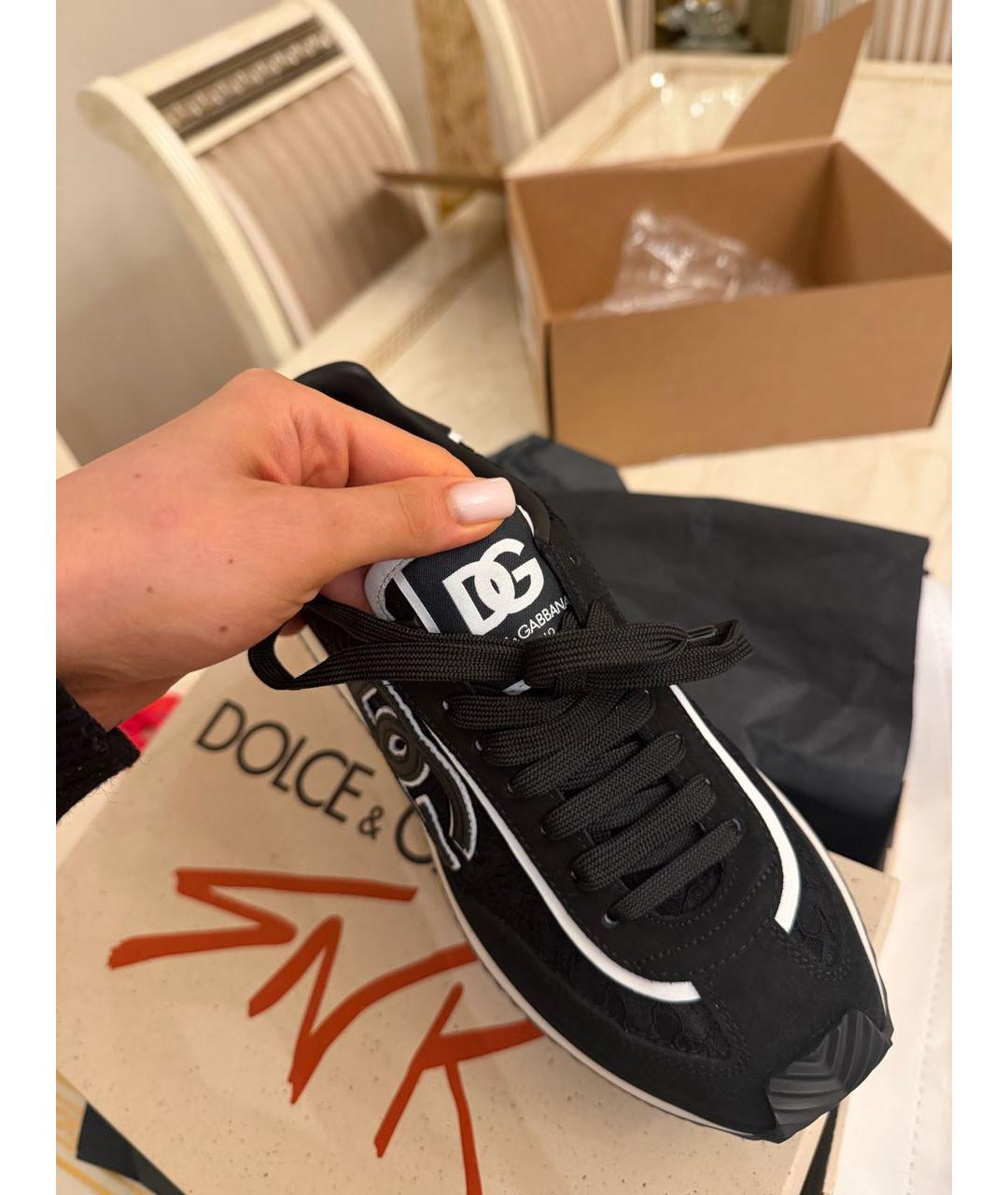 DOLCE&GABBANA Черные кроссовки, фото 2