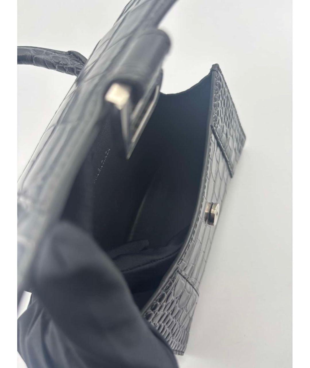 BALENCIAGA Черная кожаная сумка с короткими ручками, фото 8