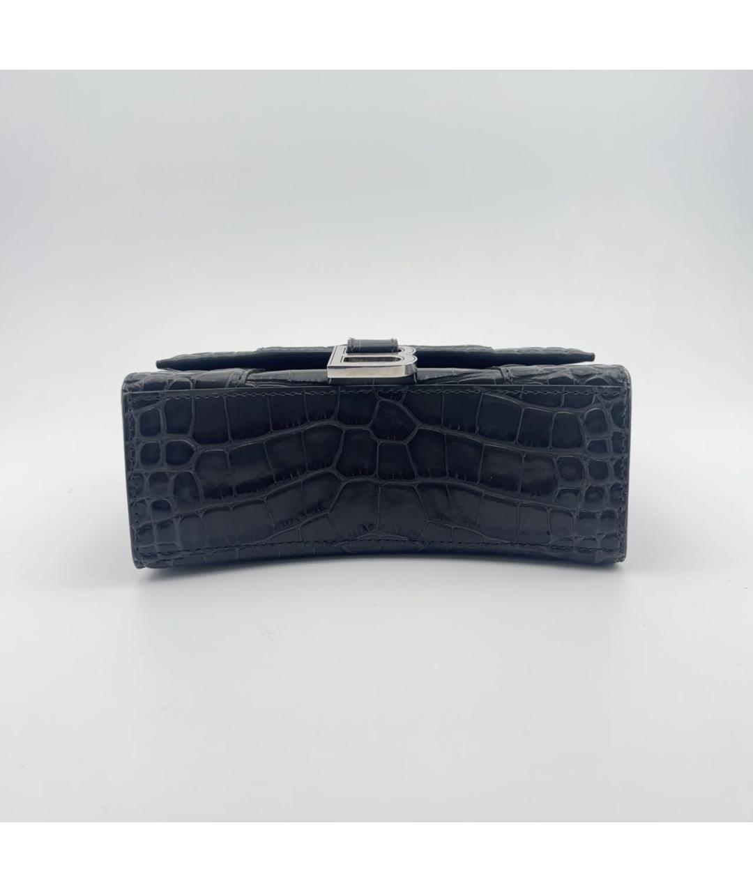 BALENCIAGA Черная кожаная сумка с короткими ручками, фото 4