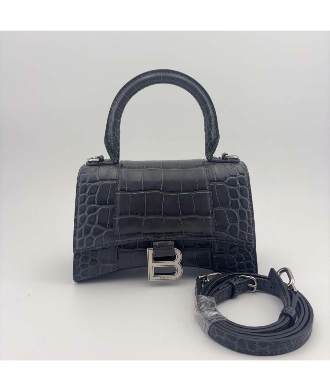 BALENCIAGA Черная кожаная сумка с короткими ручками, фото 9