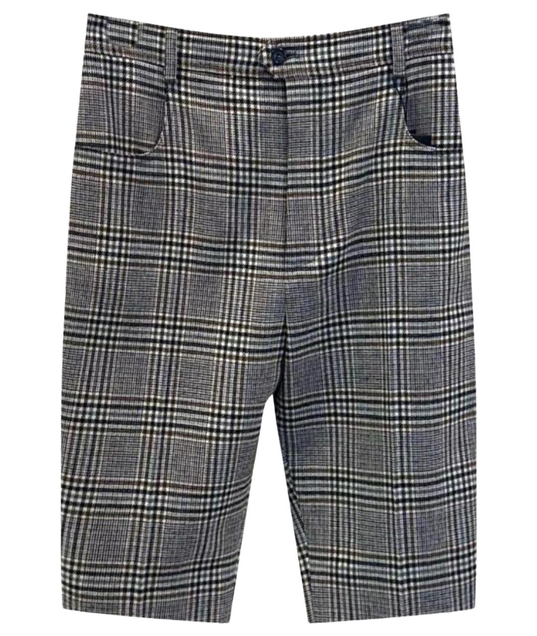 SAINT LAURENT Антрацитовые шерстяные шорты, фото 1