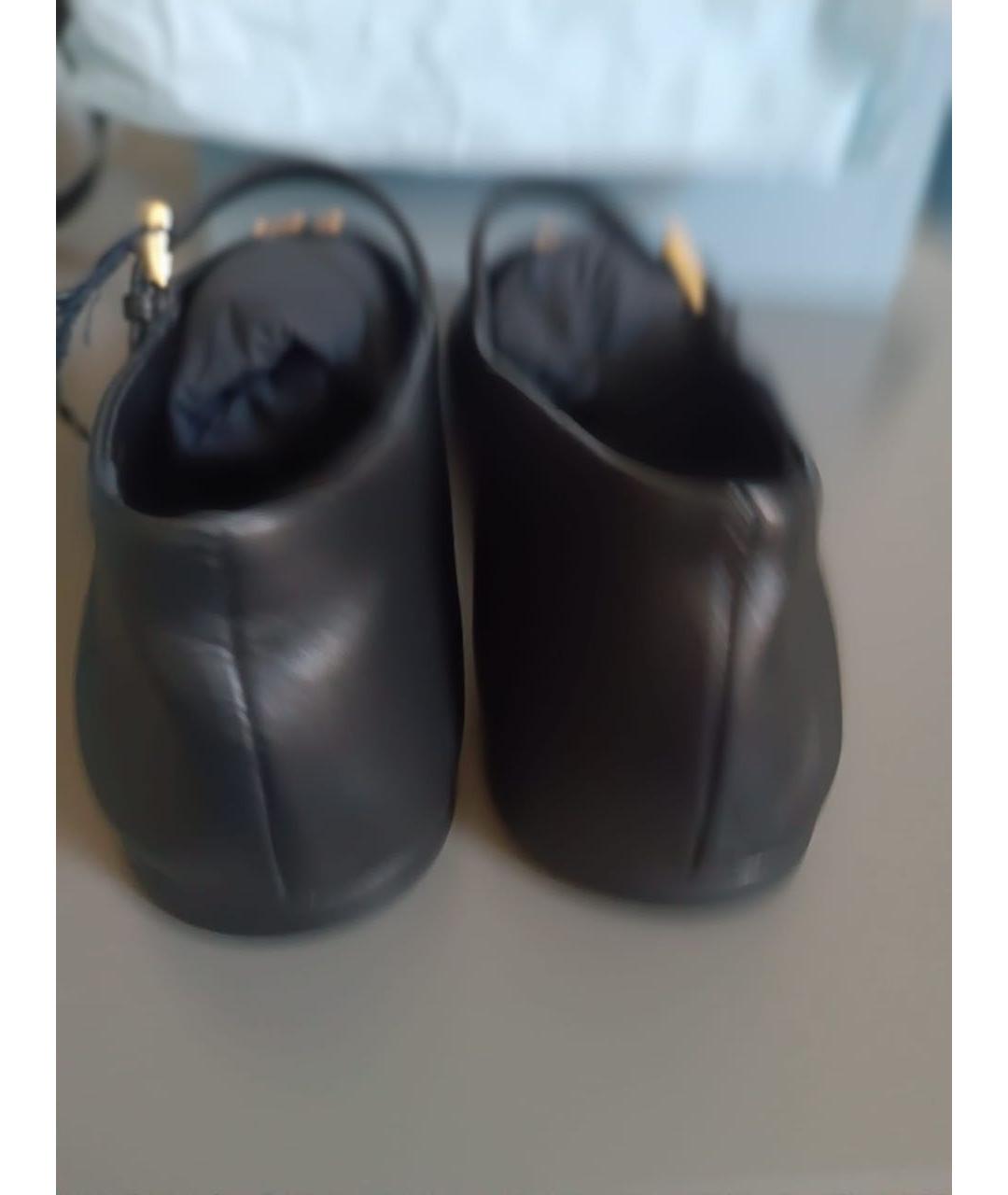 PRADA Черные кожаные балетки, фото 4