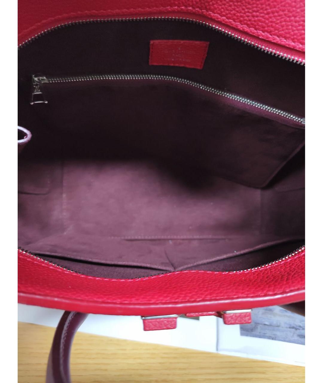 LOUIS VUITTON Красная кожаная сумка через плечо, фото 8