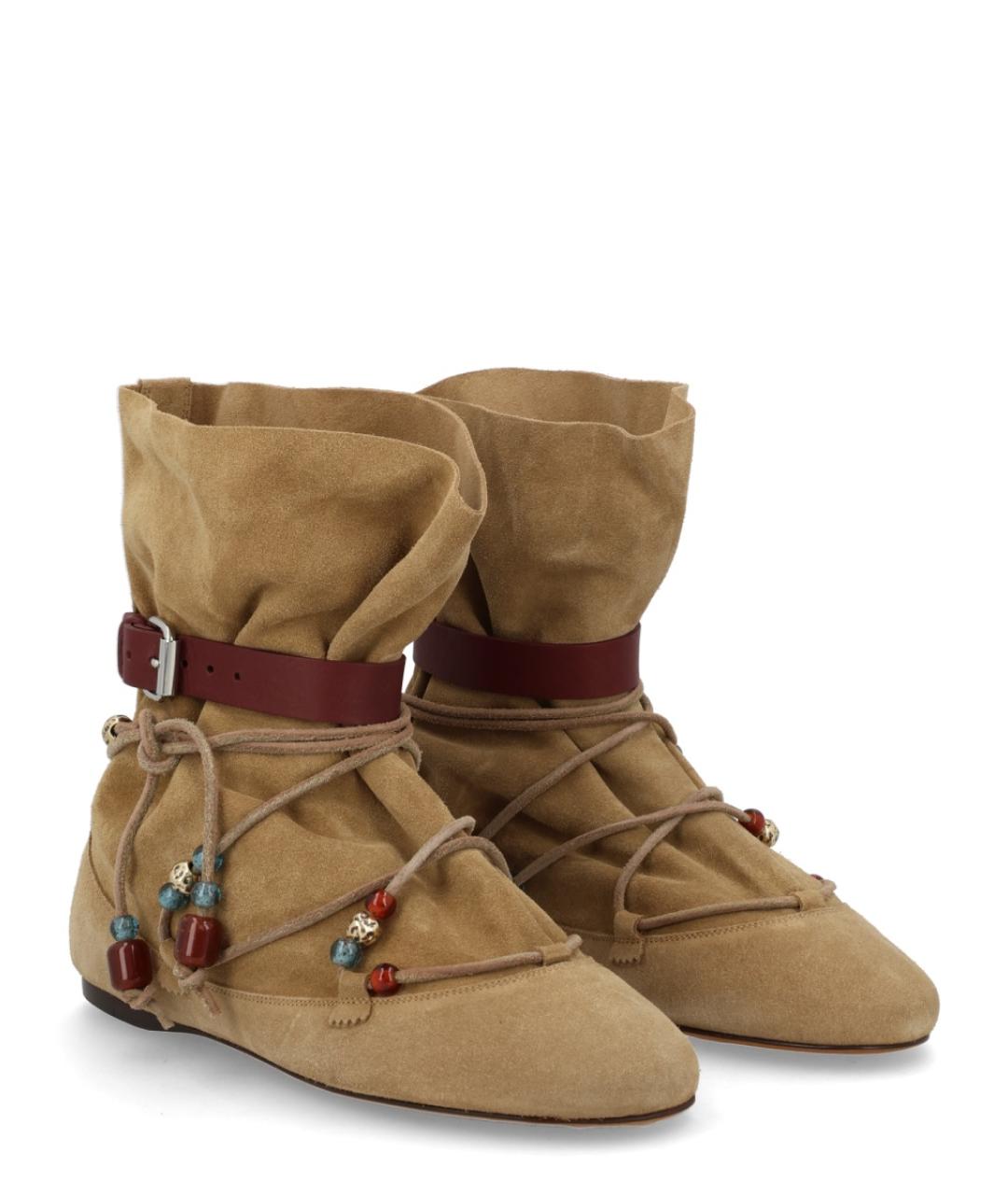 ISABEL MARANT Бежевые замшевые полусапоги, фото 2
