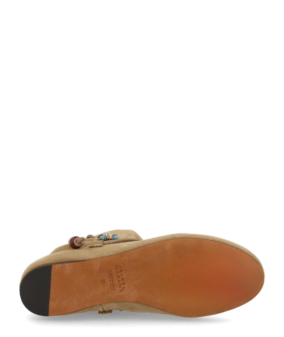 ISABEL MARANT Бежевые замшевые полусапоги, фото 5