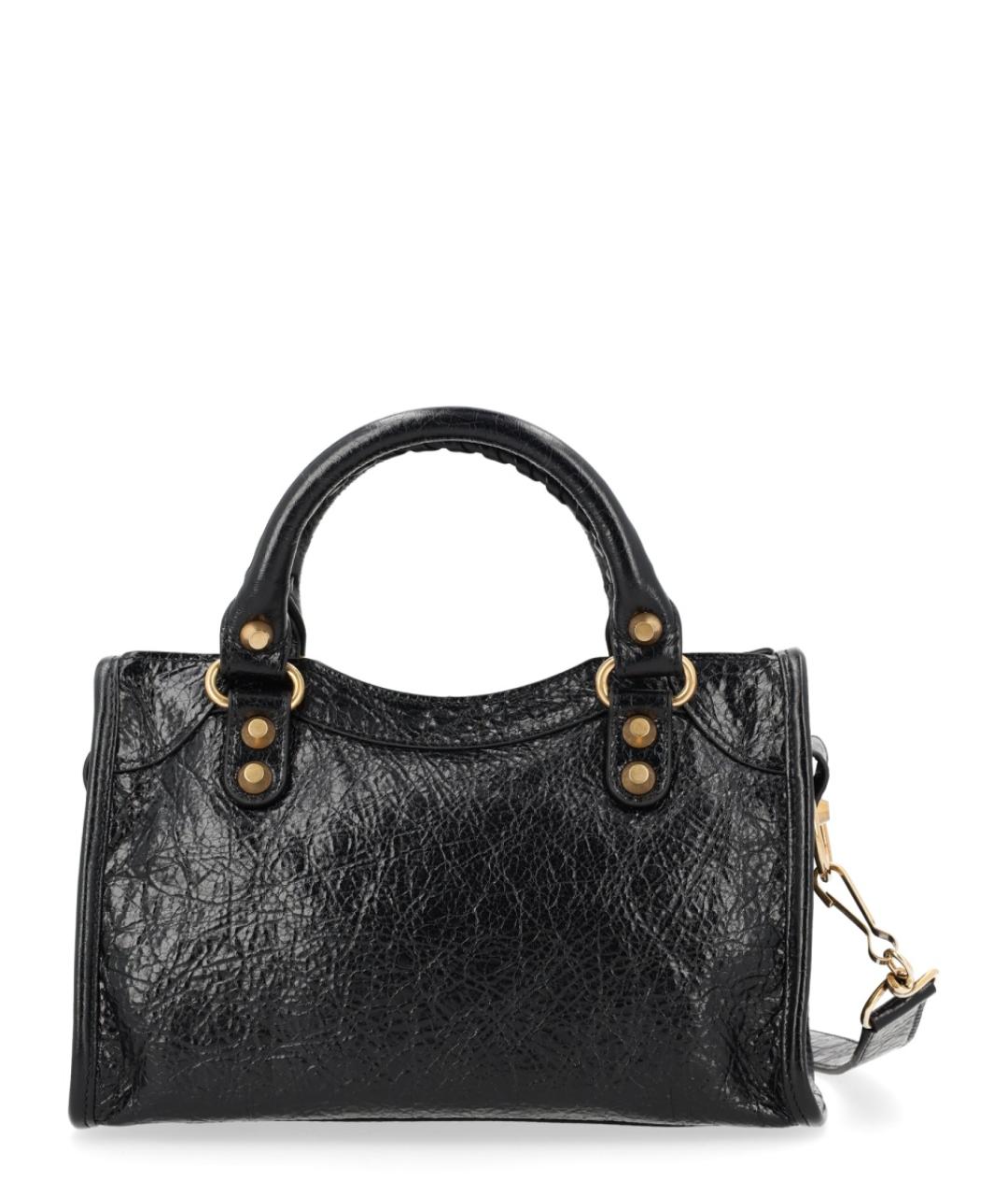 BALENCIAGA Черная кожаная сумка тоут, фото 2