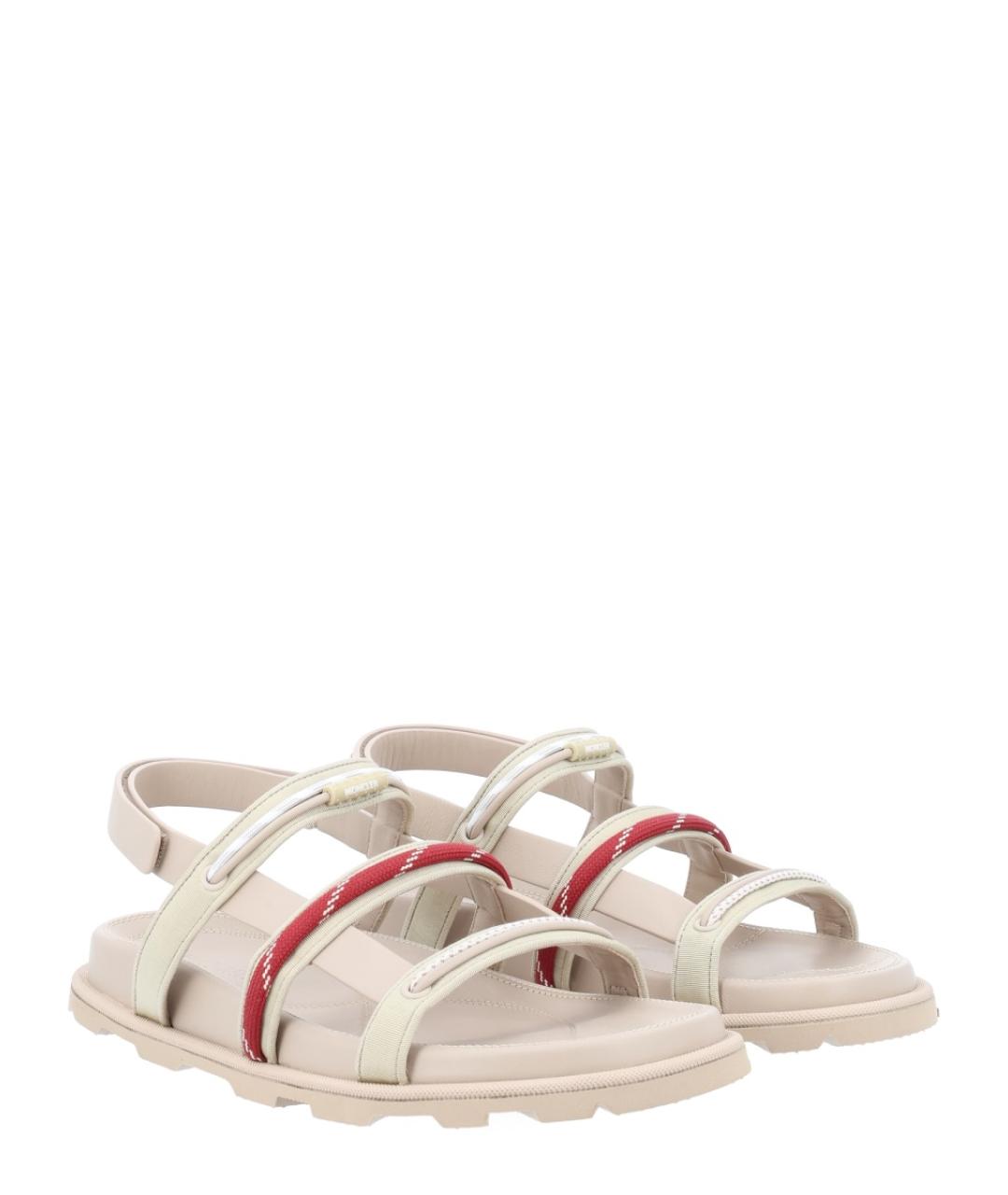 MONCLER Белые кожаные сандалии, фото 2