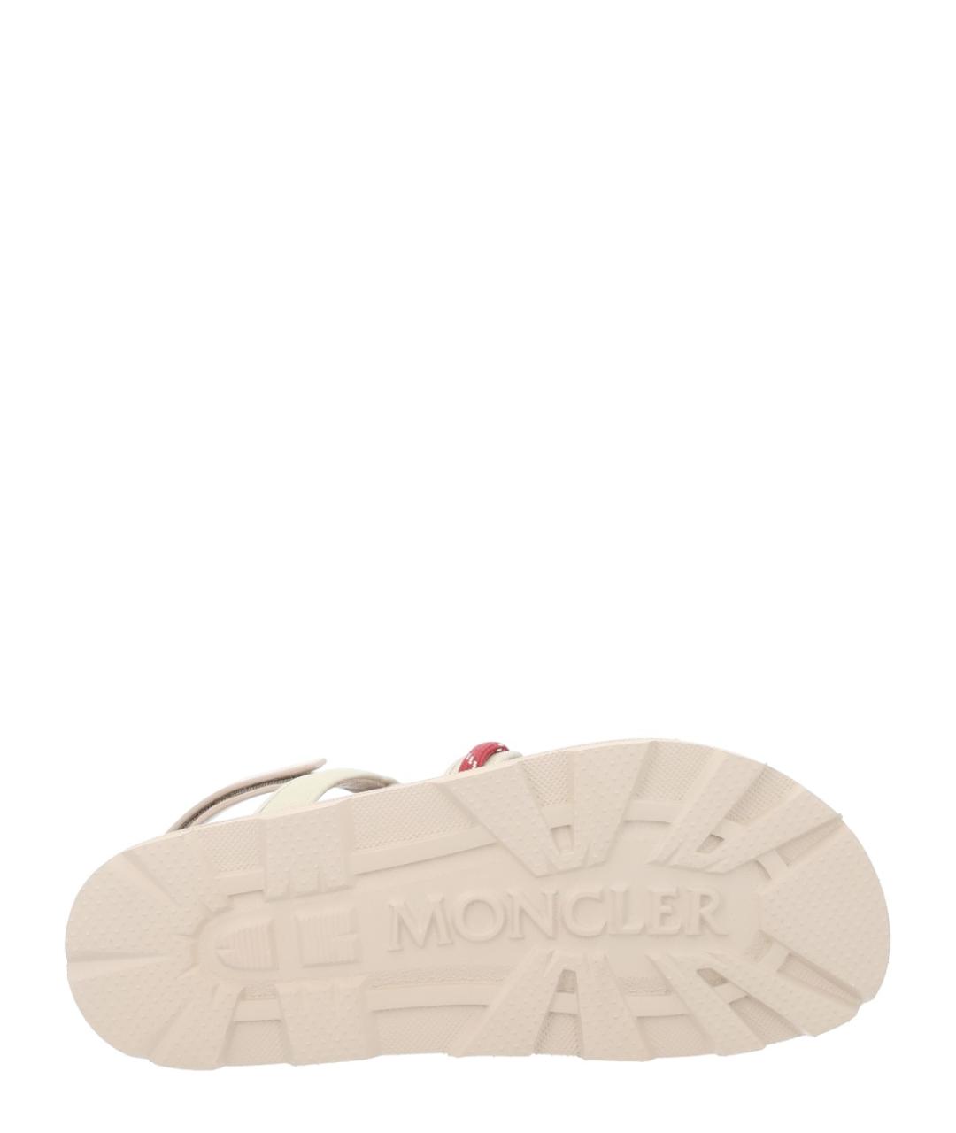 MONCLER Белые кожаные сандалии, фото 6