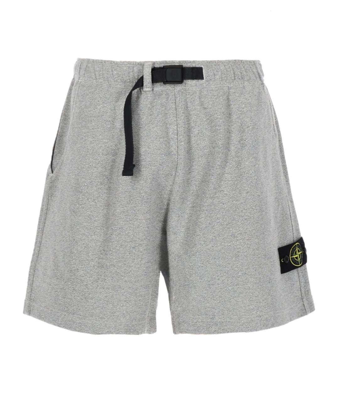 STONE ISLAND Серые хлопковые шорты, фото 1