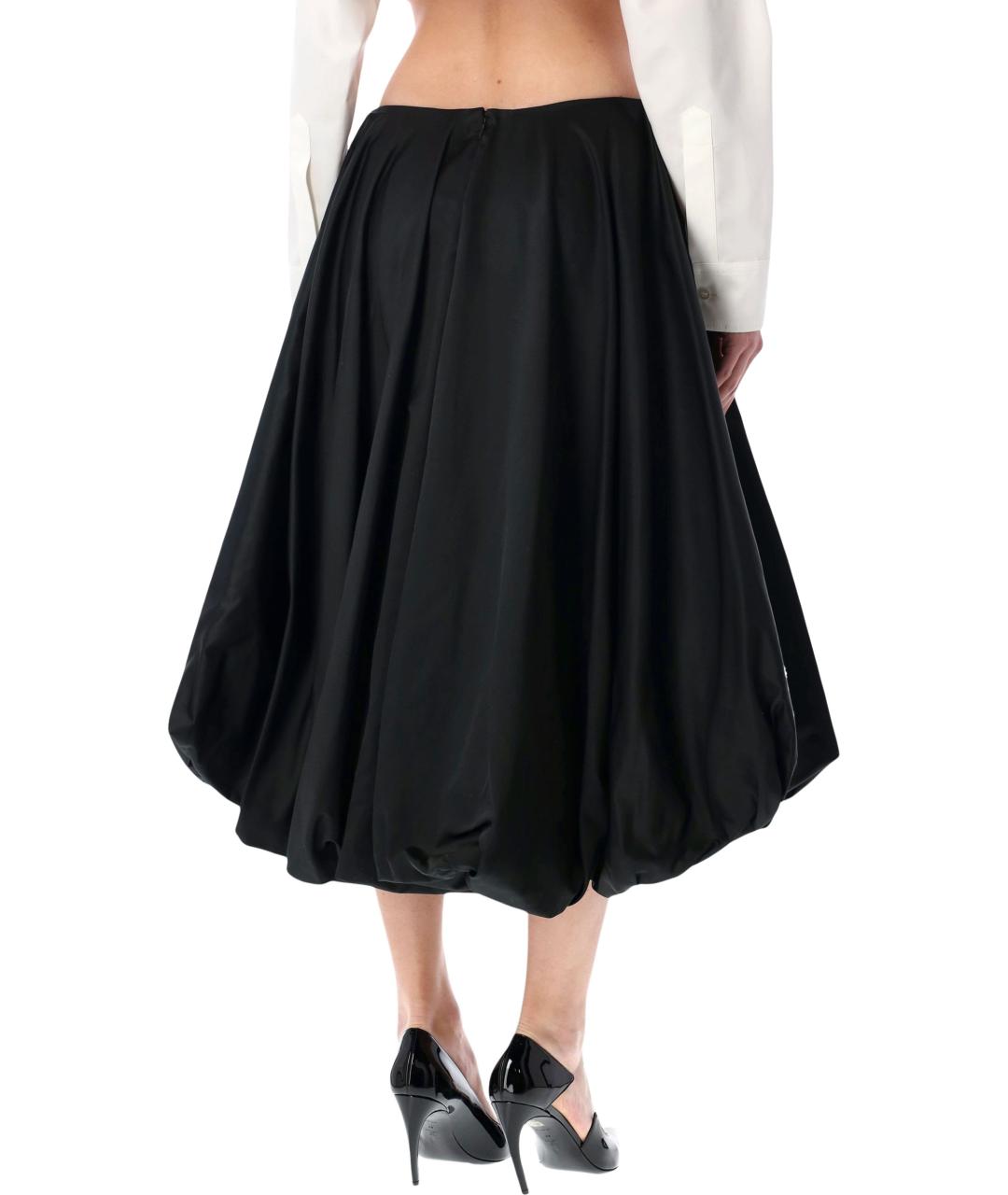 BALENCIAGA Черная полиэстеровая юбка миди, фото 2
