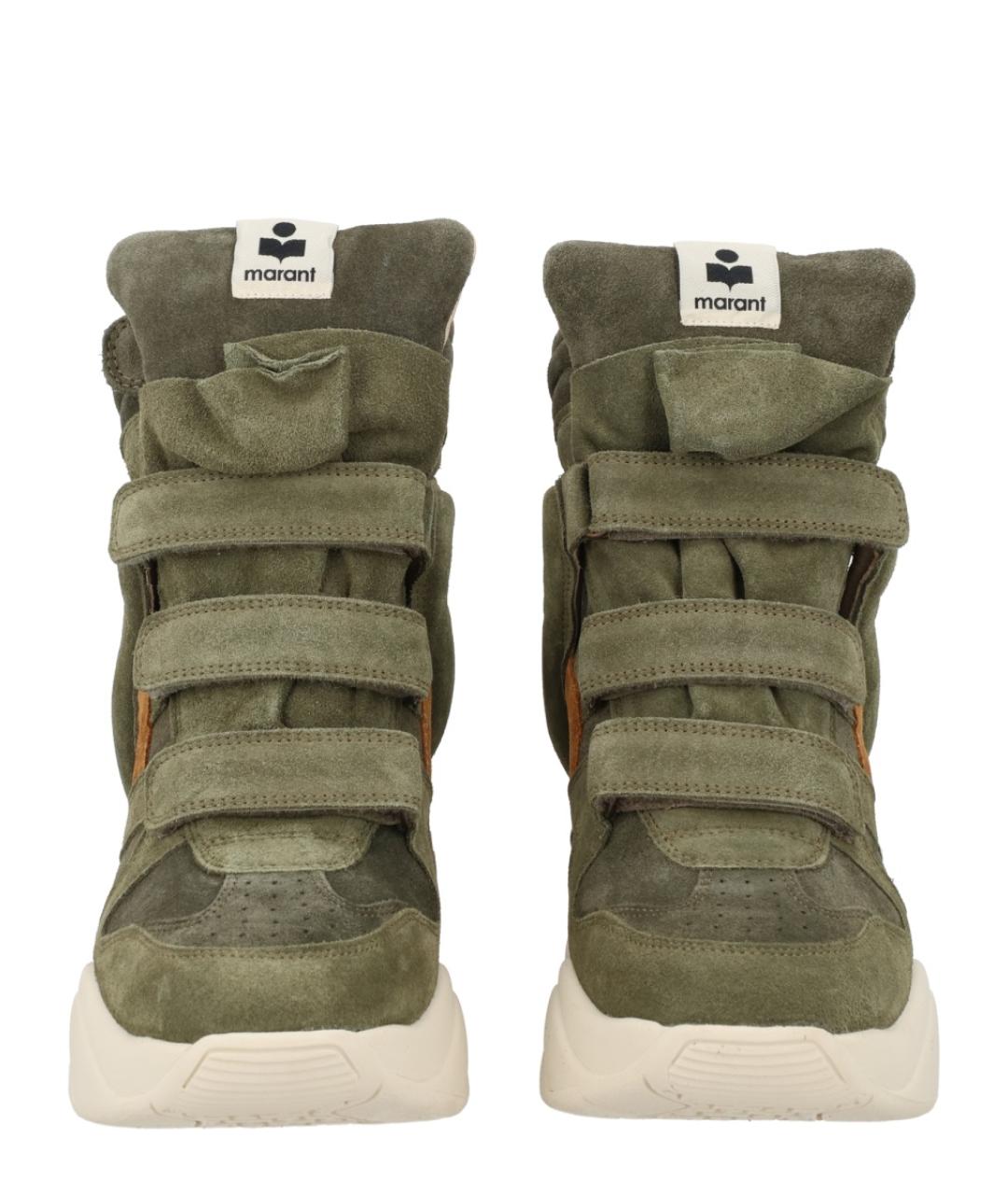 ISABEL MARANT Зеленые замшевые кроссовки, фото 3